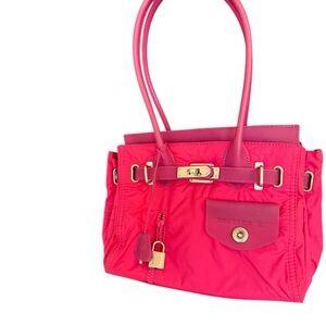 Y2K Martina K rubber handle vintage bag with lock and key vibes.. GUC